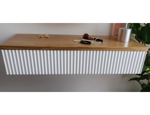Toaletka Wisząca PAROS DĄB front ryflowany (podchwyt) szerokość 80cm